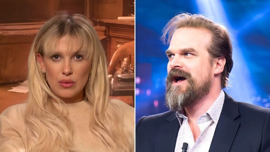 Millie Bobby Brown / David Harbour. Foto: Reprodução.