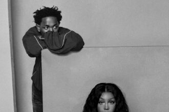 Kendrick Lamar and SZA 'Grand National' arte promocional da turnê. Foto: Andre D Wagner.