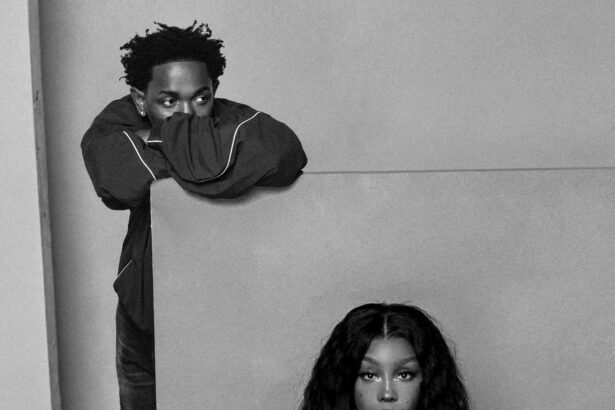 Kendrick Lamar and SZA 'Grand National' arte promocional da turnê. Foto: Andre D Wagner.