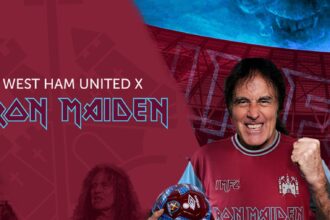Iron Maiden / West Ham. Foto: Divulgação.