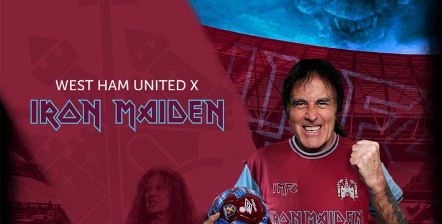 Iron Maiden / West Ham. Foto: Divulgação.