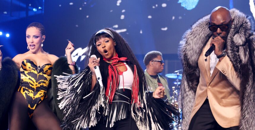 Doja Cat e Janelle Monáe. Crédito: Kevin Mazur/Getty Images RRHOF.