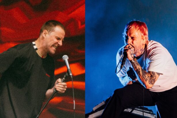 Sleaford Mods and IDLES. Crédito: Phoebe Fox/NME e Andy Ford/NME.