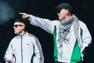 Kneecap. Crédit: Andy Ford/NME.