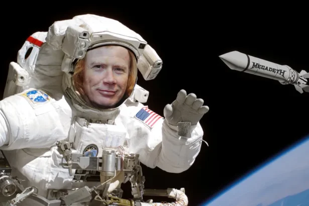 Megadeth. Foto: NASA/Rob Kim/NARA/Getty Images/ Reprodução Metal Hammer.