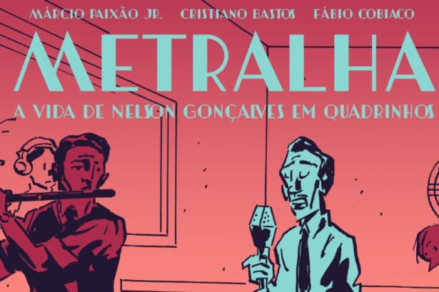 Capa da HQ Metralha: A vida de Nelson Gonçalves em quadrinhos.
