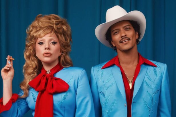 Lady Gaga and Bruno Mars. Crédito: Divulgação.
