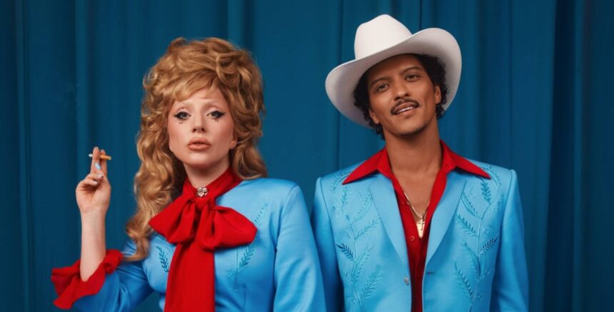 Lady Gaga and Bruno Mars. Crédito: Divulgação.