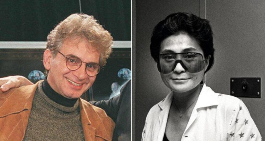 Jack Douglas e Yoko Ono. Crédito: ERIC FEFERBERG e Ron Galella, Getty Images.