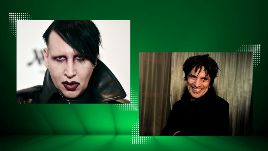 Marilyn Manson/Tommy Lee. Crédito: Reprodução.