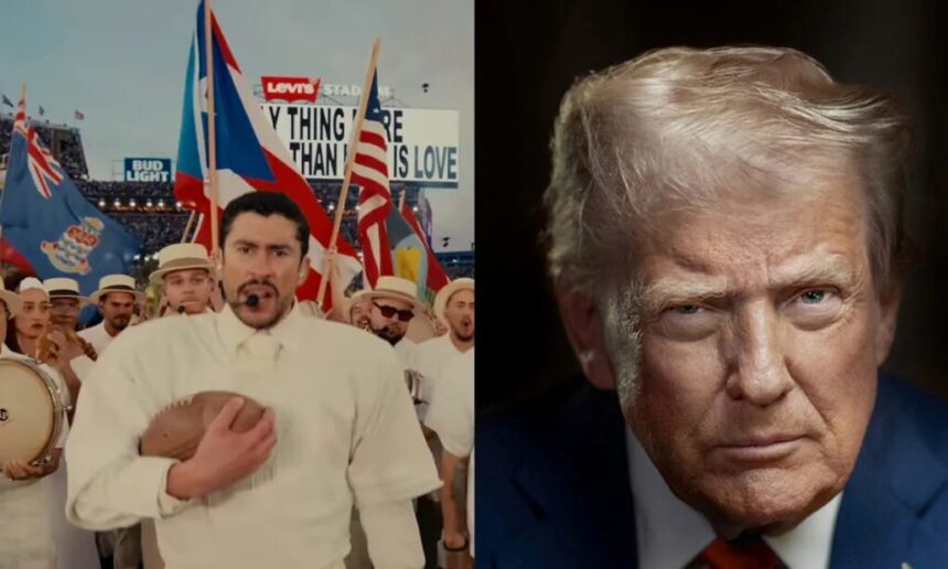 Bad Bunny e Trump; Crédito: Youtube e Daniel Torok.