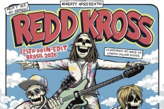 Banner Redd Kross no Brasil.