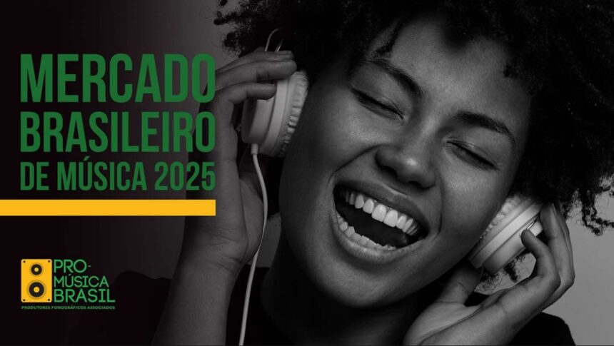 Capa do realtório: "Mercado brasilerio de música 2025" da Pró-Música Brasil.