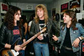 Geddy Lee e Metallica. Crédito: Imagem desenvolvida com IA.
