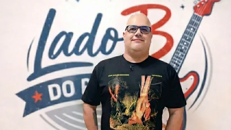 Léo Siqueria do programa Lado B do Rock. Crédito: Divulgação.