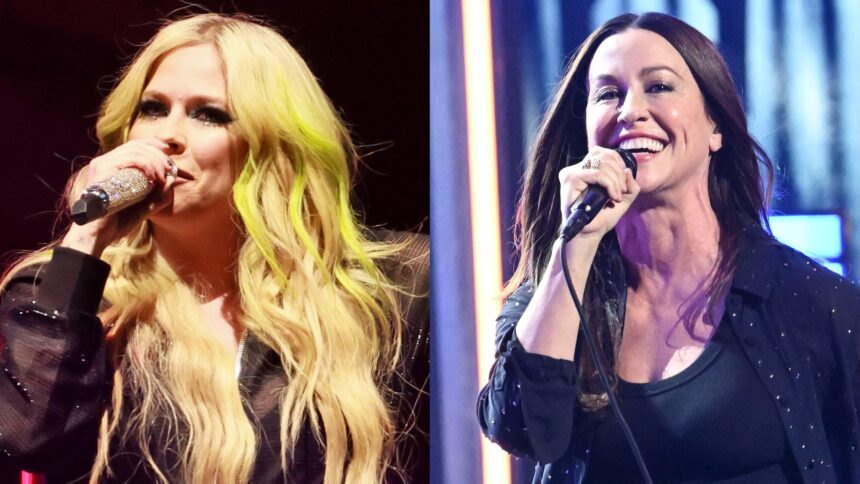 Avril Lavigne. and Alanis Morissette (Theo Wargo/Getty Images; Gilbert Flores/Penske Media via Getty Images)