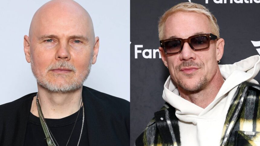 Billy Corgan e Diplo. Billy Corgan and Diplo.  Pascal Le Segretain/Getty and Cindy Ord/Getty for Fanatics