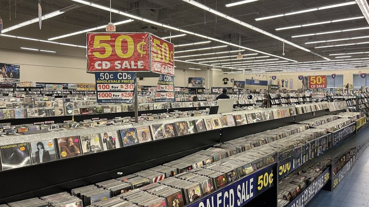 CDs / Rasputin Music Store. Crédito: Smith Collection/Gado/Getty Images