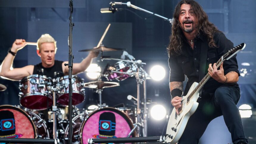 Foo Fighters. Josh Freese (L) and Dave Grohl of , 2024. Kevin Mazur/Getty Images