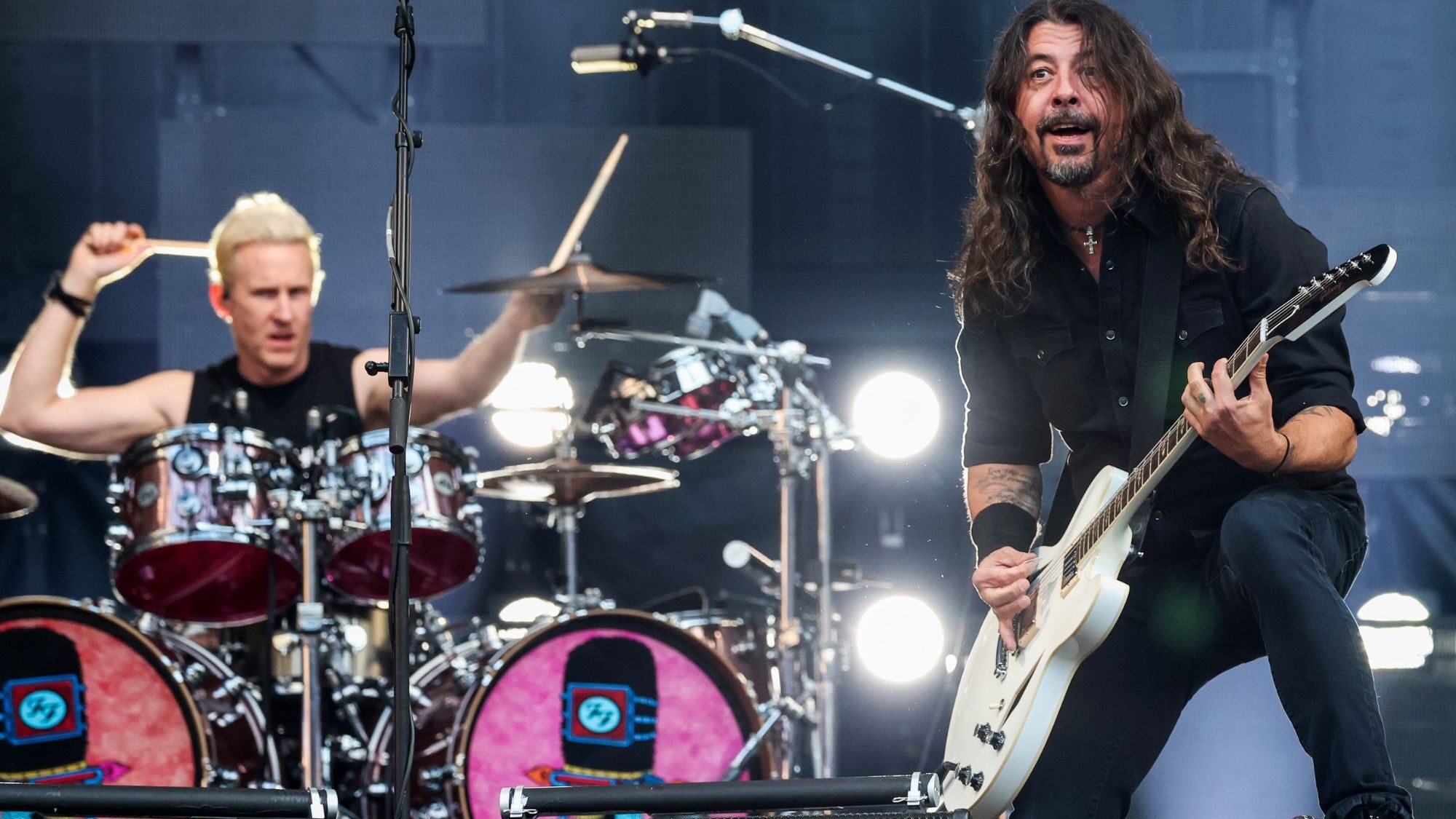 Foo Fighters. Josh Freese (L) and Dave Grohl of , 2024. Kevin Mazur/Getty Images