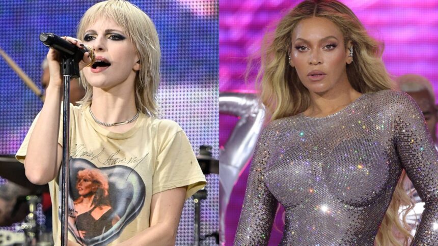 Hayley Williams. and Beyonce. Carlos Alvarez/Kevin Mazur/Getty Images