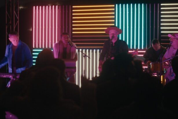 Hot Chip. Oscar Isaac (second left) with  in 'Beef'. Netflix