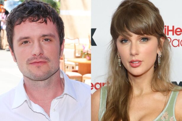 Josh Hutcherson. and Taylor Swift. Leon Bennett and Kevin Mazur via Getty Images