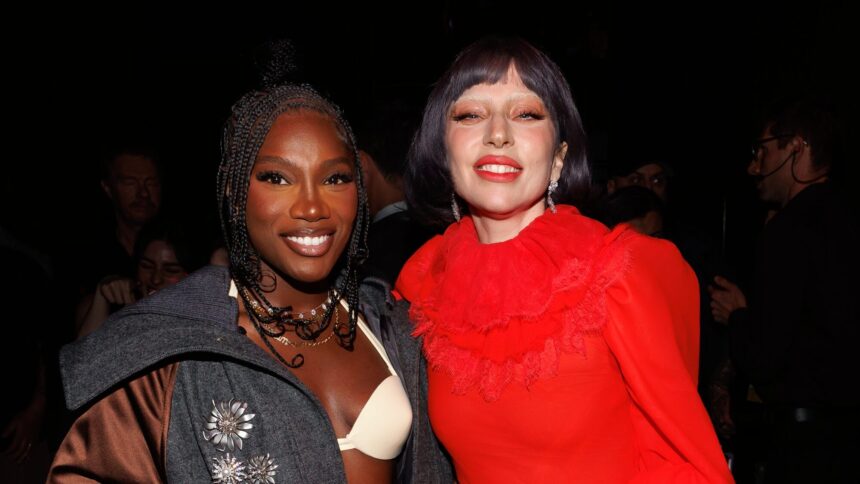 Lady Gaga. Doechii and  (by Christoper Polk/Variety via Getty Images)