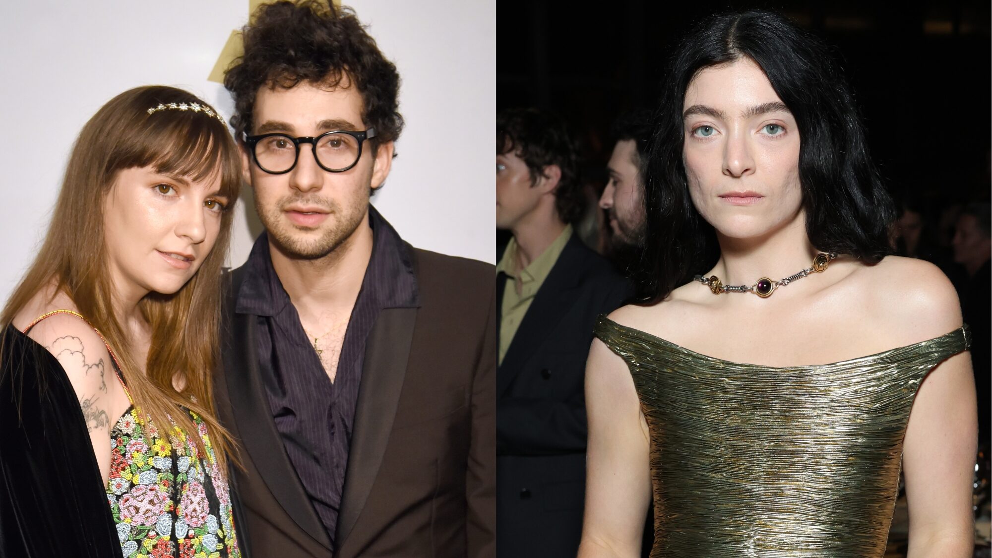 Lena Dunham. Jack Antonoff and Lorde (Jeff Kravitz/FilmMagic; Stefanie Keenan/Getty for LACMA)