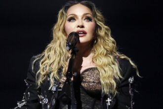 Madonna. at Copacabana beach on May 04, 2024 in Rio de Janeiro, Brazil. (by Kevin Mazur/Wirefor Live Nation)