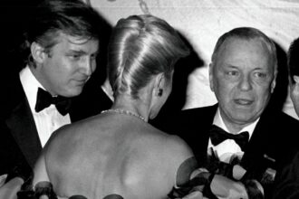 Nancy Sinatra. Donald Trump pictured alongside Ivana Trump and Frank Sinatra, 1988. Ron Galella/Ron Galella Collection via Getty Images