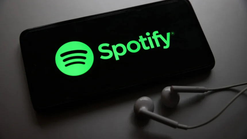 Spotify. Crédito: Beata Zawrzel/NurPhoto via Getty Images