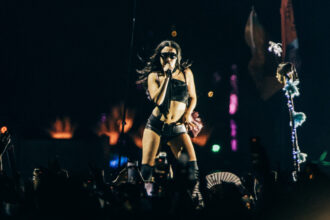 Charli XCX. live at Glastonbury 2025. Derek Bremner for NME