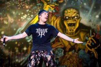 Iron Maiden. during ‘: Burning Ambition’. NBCUniversal