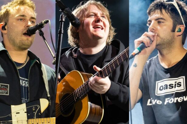 Lewis Capaldi. Sam Fender,  and Grian Chatten. Joseph Okpako/WireImage, Dana Jacobs/Getty and Shirlaine Forrest/WireImage