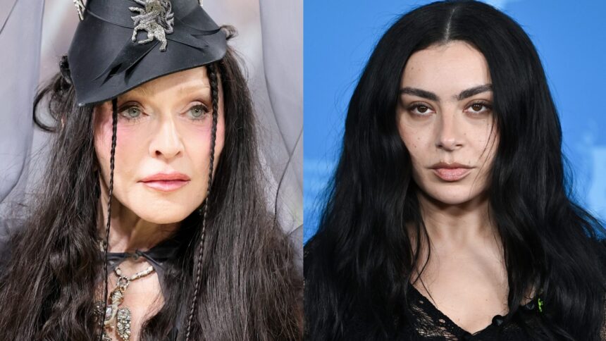 Madonna. (L) and Charli XCX (R) (Theo Wargo/FilmMagic; Dominique Charriau/WireImage)