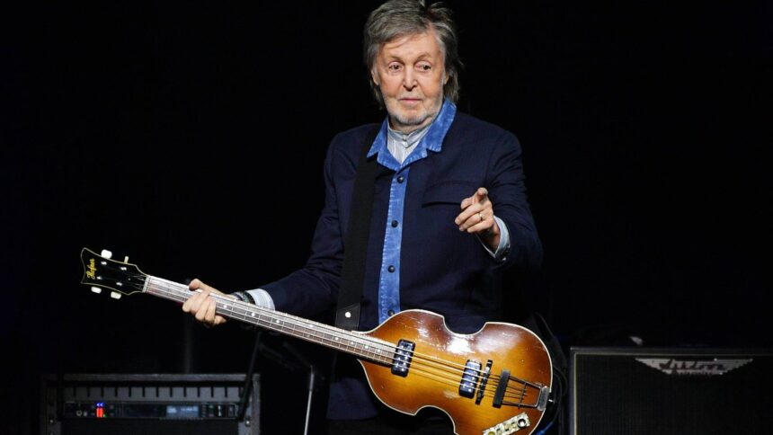 Paul McCartney. at The O2 Arena during his 'Got Back' world tour on December 18, 2024 in London, England. (by Jim Dyson/Getty Images)