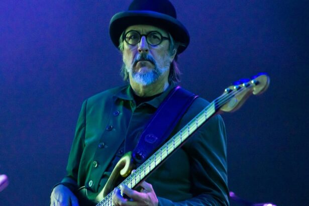 Primus. Les Claypool of  at Michigan Lottery Amphitheatre on July 16, 2025 in Sterling Heights, Michigan. (by Scott Legato/Getty Images)