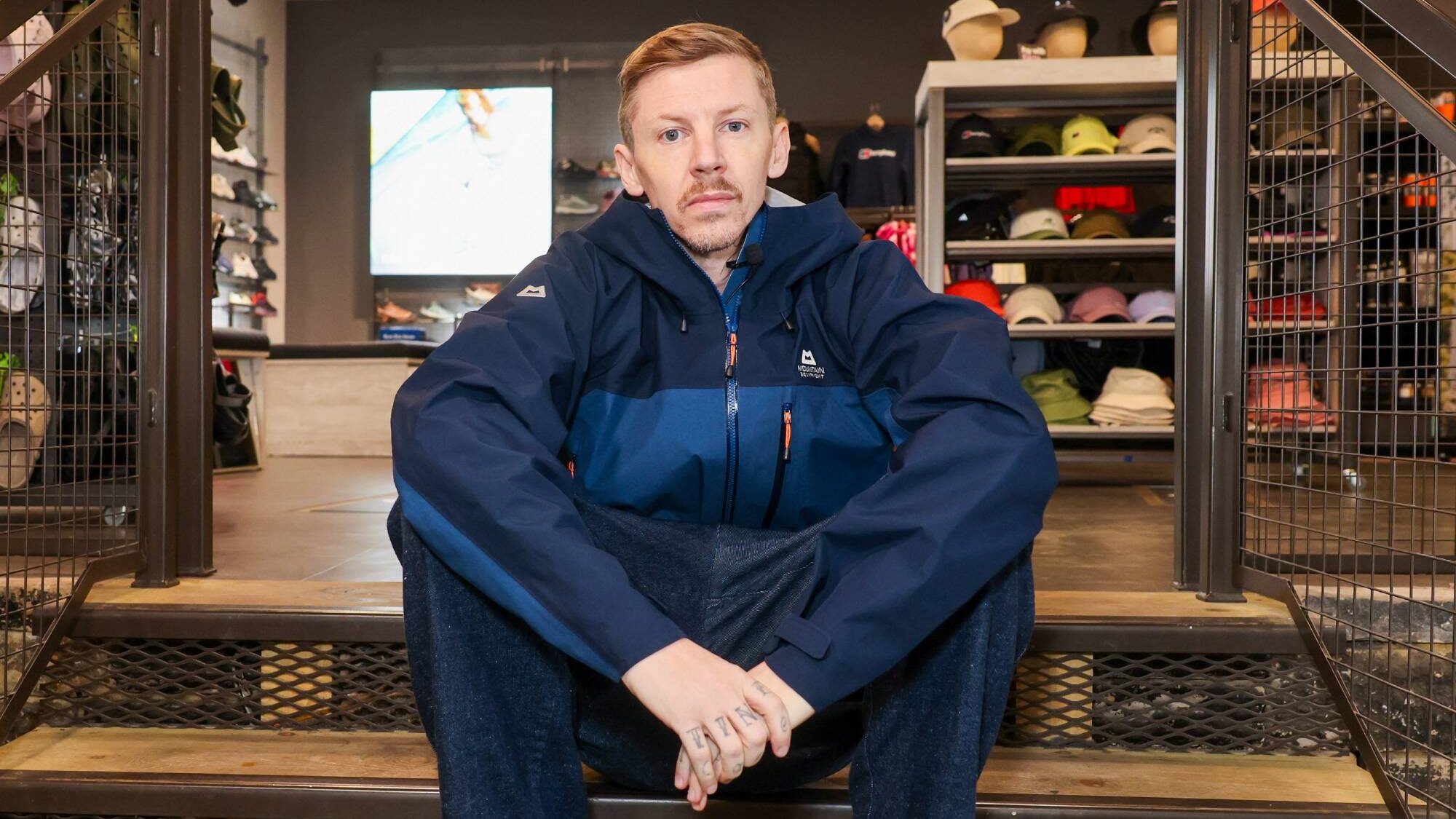 Professor Green. on April 30, 2026 in Brighton, England. (by Max Cisotti/Dave Benett/Getty for Blacks)