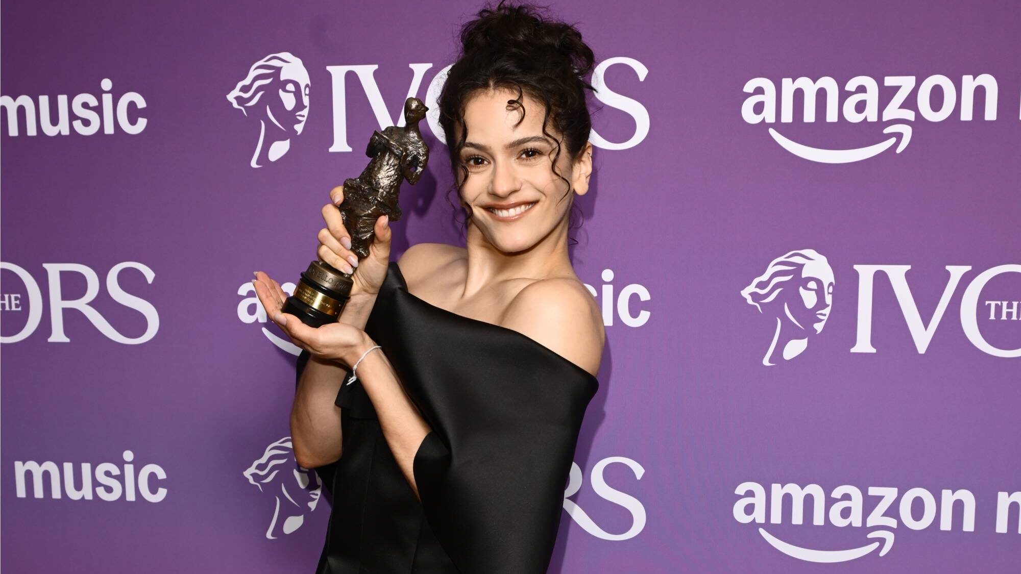 Rosalía. with the International Songwriter of the Year for the album "Lux" during The Ivors 2026 at Grosvenor House on May 21, 2026 in London, England.  (by Eamonn M. McCormack/Getty Images)