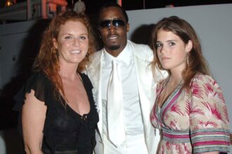 Sean Combs. Sean "Diddy" Combs, Sarah Ferguson the Duchess of York and Princess Eugenie pictured at the "Unforgivable" fragrance celebration dinner in St Tropez, 2006. Jon Furniss/Wirefor MAC Cosmetics