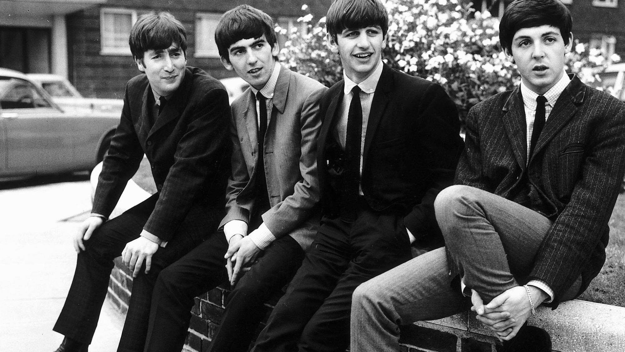 The Beatles. in Maitland Court, Lancaster Terrace, London. 9th September 1963. (by Bela Zola/Daily Mirror/Mirrorpix via Getty Images)