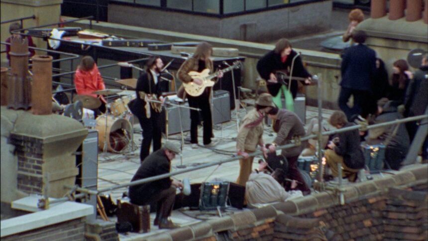 The Beatles. ' famous rooftop concert at Apple HQ in 1969. PRESS
