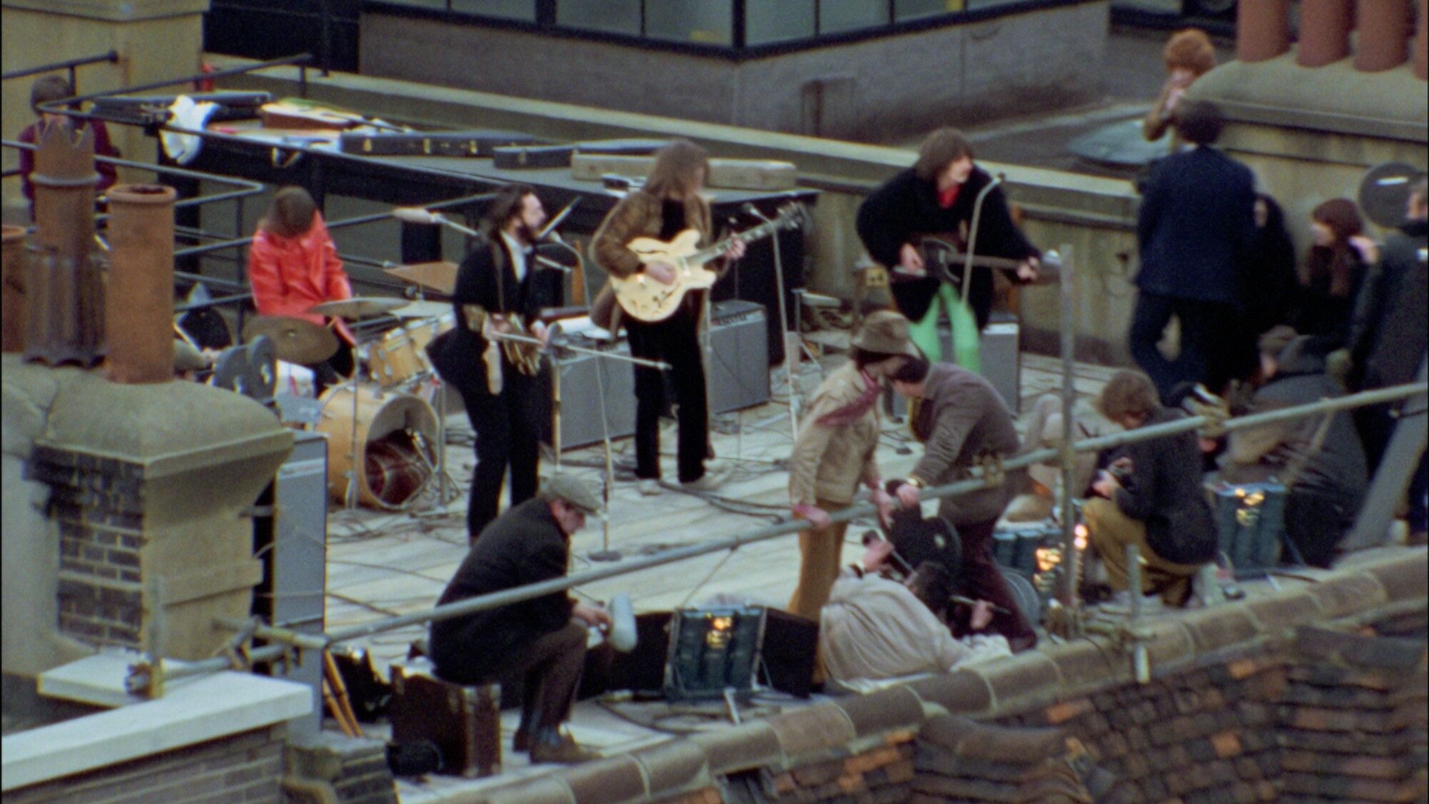 The Beatles. ' famous rooftop concert at Apple HQ in 1969. PRESS